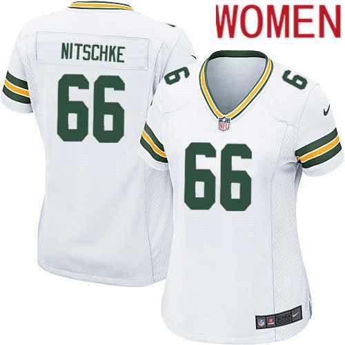 Women Green Bay Packers #66 Ray Nitschke White Nike Game NFL Jersey